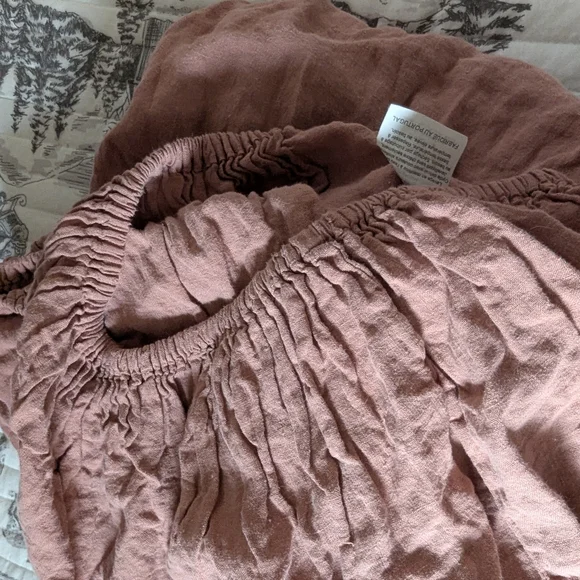 parachute twin fitted sheet linen pink - Picture 2 of 4